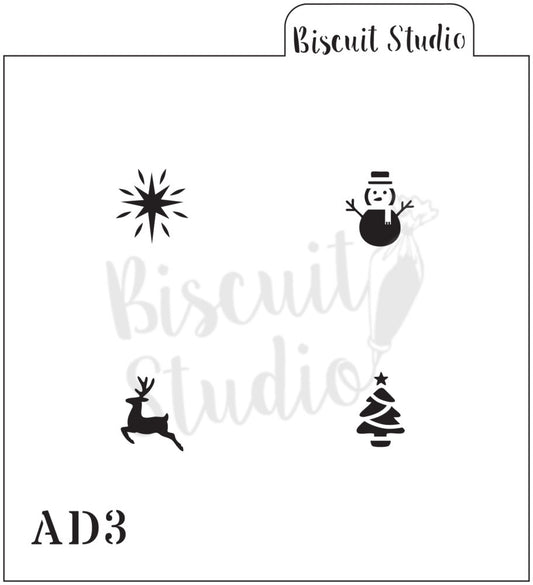 Advent icon cookie stencil