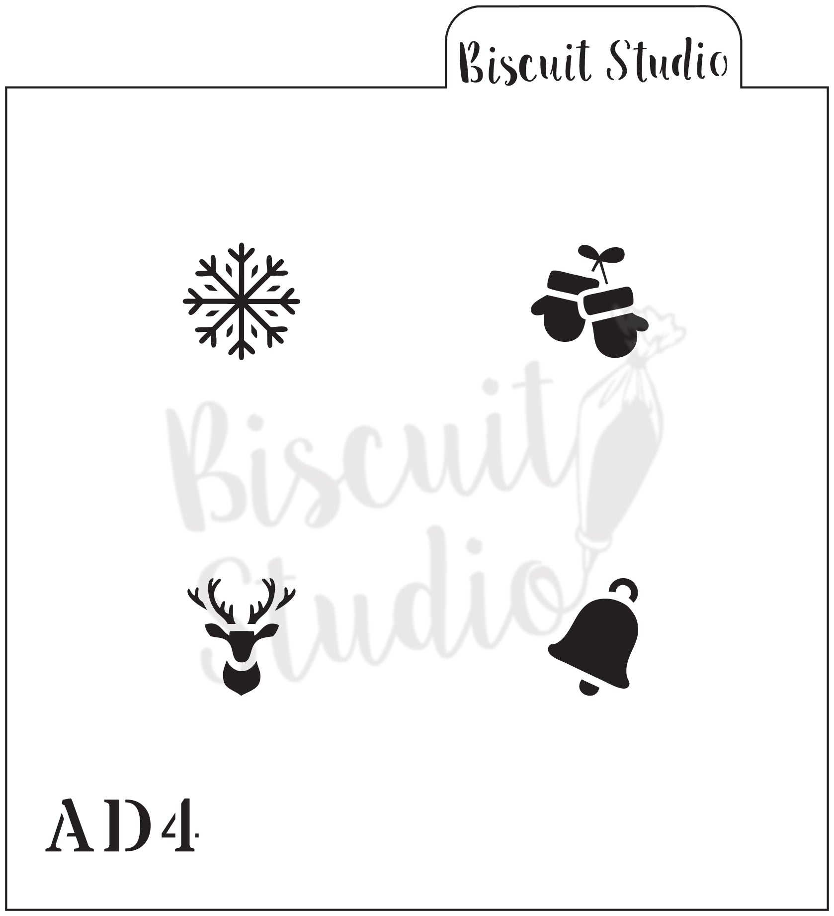 Advent icon cookie stencil