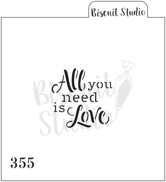 All you need is love Cookie Stencil