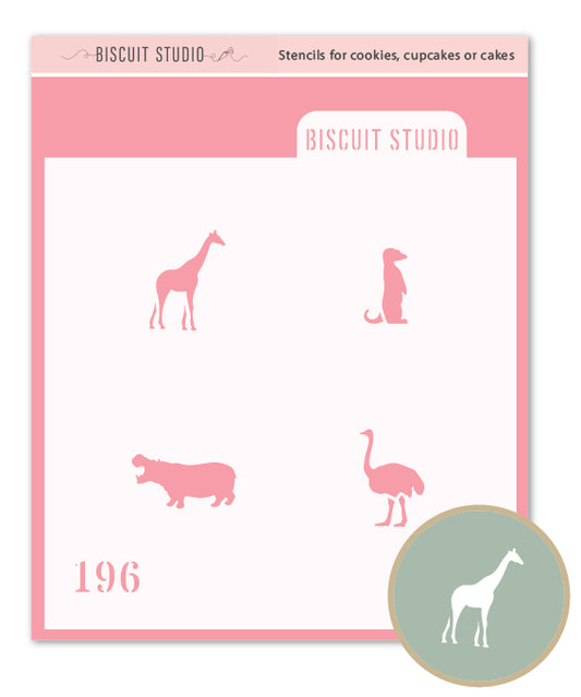 Safari Animal icons Cookie Stencil
