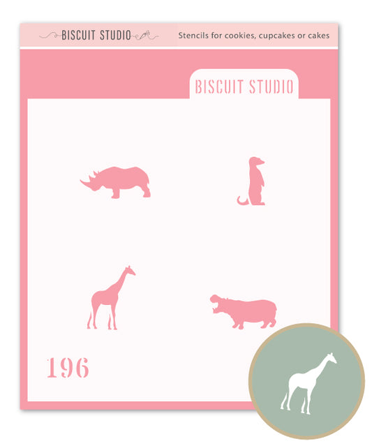 Safari Animal icons Cookie Stencil