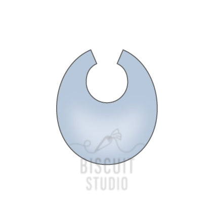 Baby bib cookie cutter