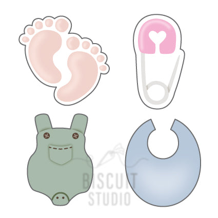 Mini baby cookie cutter set