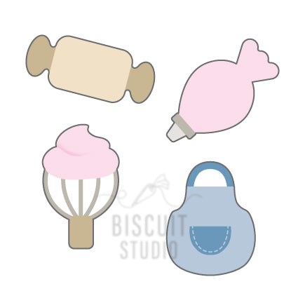 Mini baking Cookie Cutter Set – food safe PLA cookie cutter by Biscuit Studio