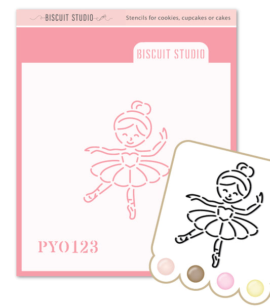 Ballerina PYO cookie stencil