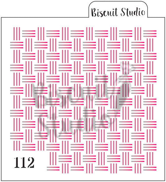 Basket weave background stencil
