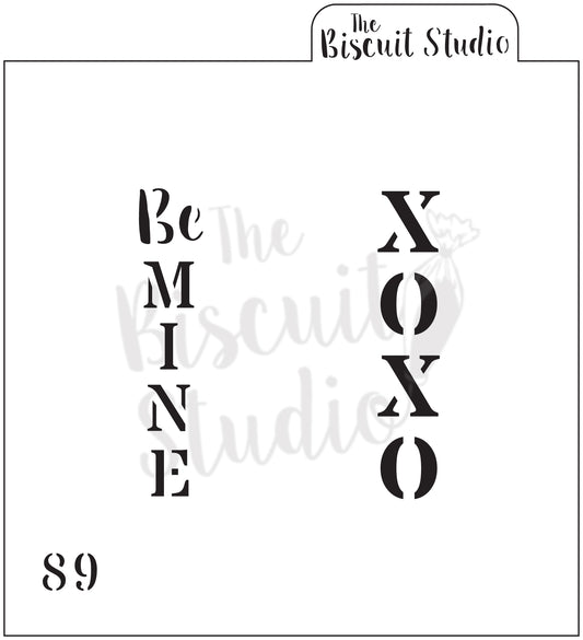 Be mine/xoxo cookie stencil