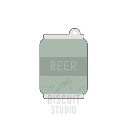 Beer Can Cookie Cutter – food safe PLA cookie cutter by Biscuit Studio