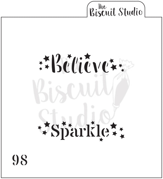Believe/Sparkle Cookie Stencil