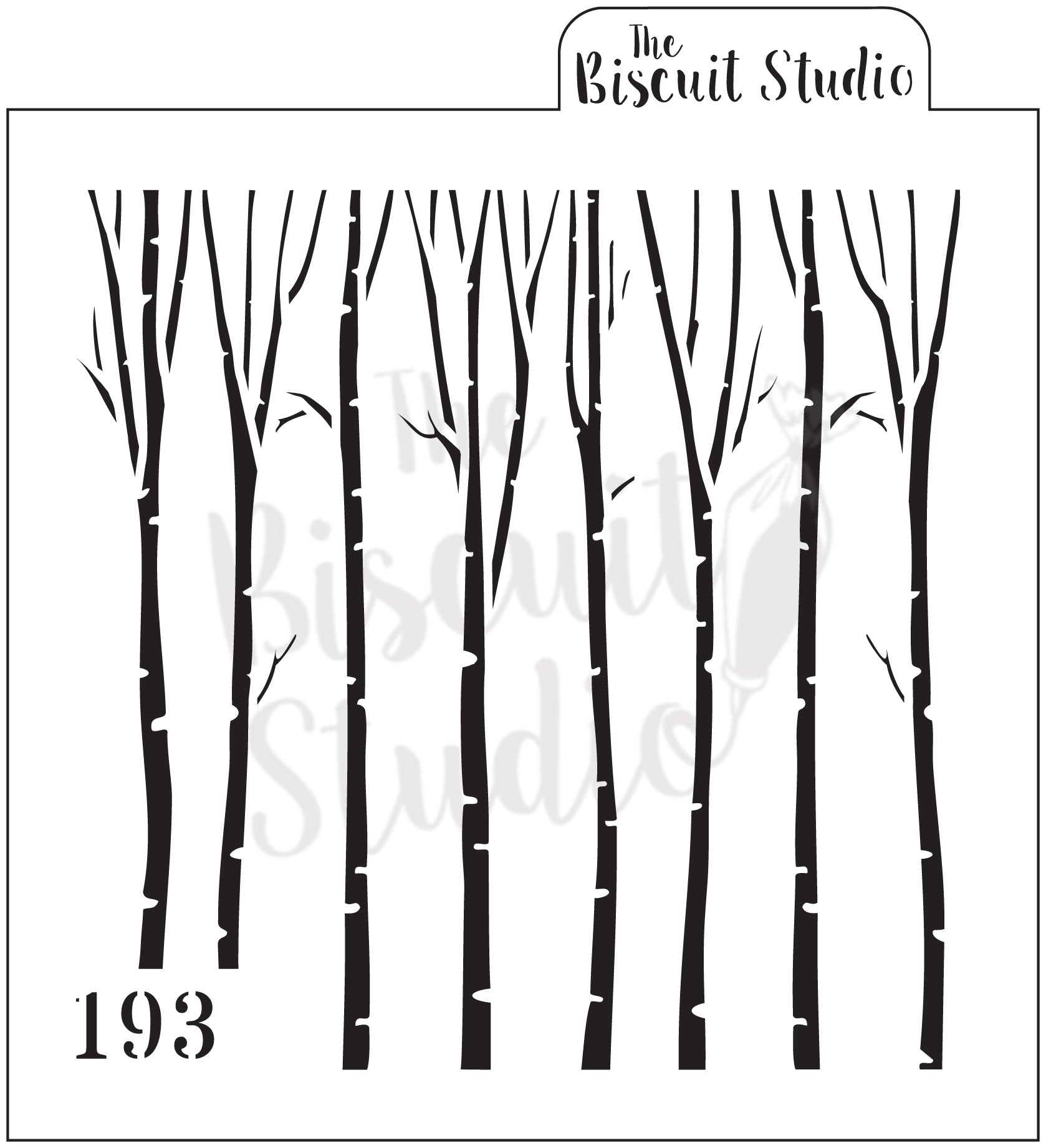 *Birch trees background cookie stencil