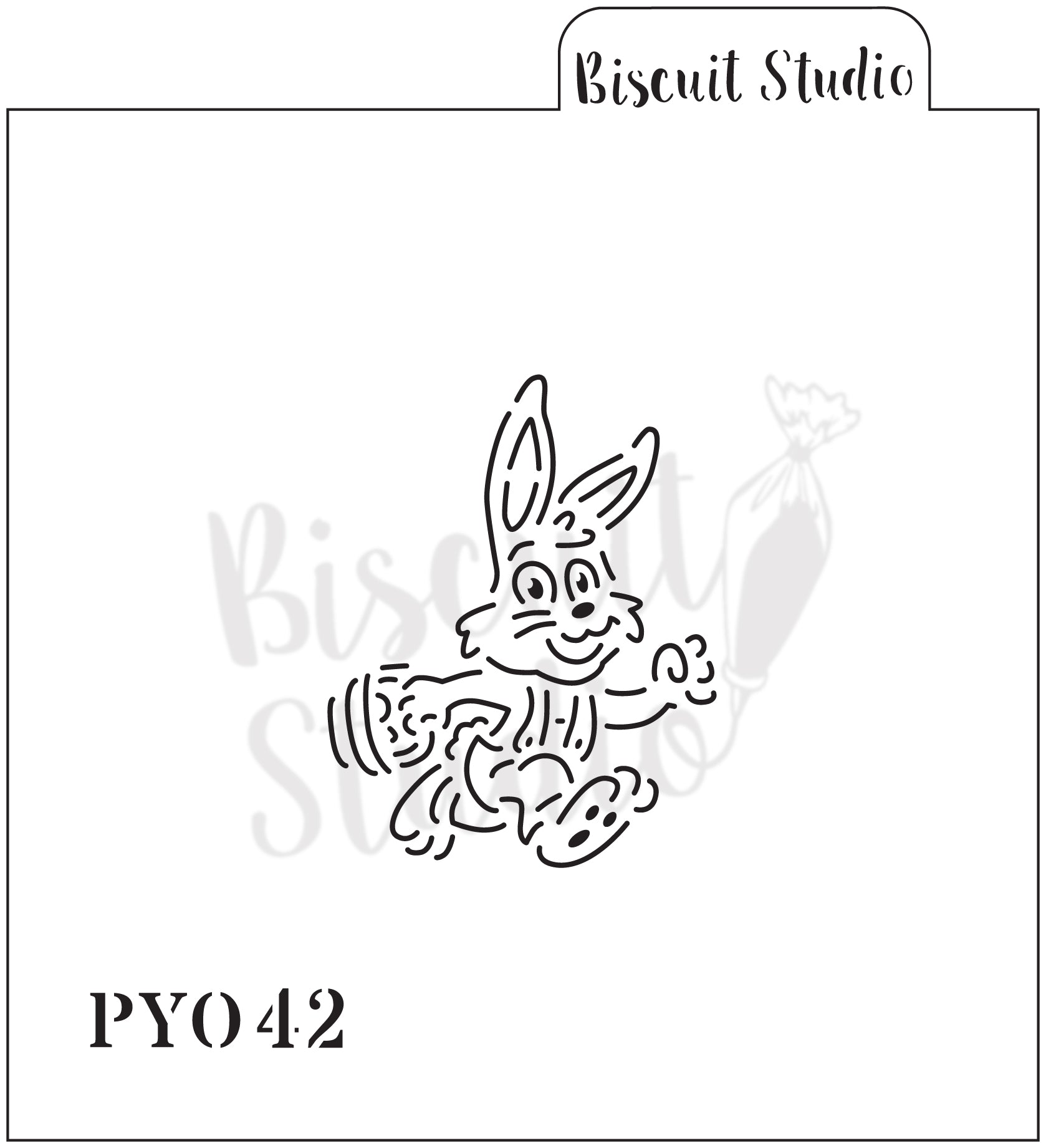 PYO Bunny Boy cookie stencil