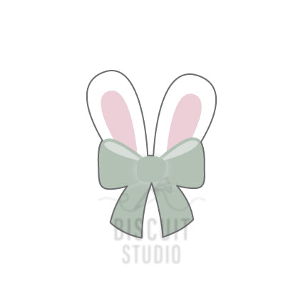 Bunny Ears With Bow Cookie Cutter