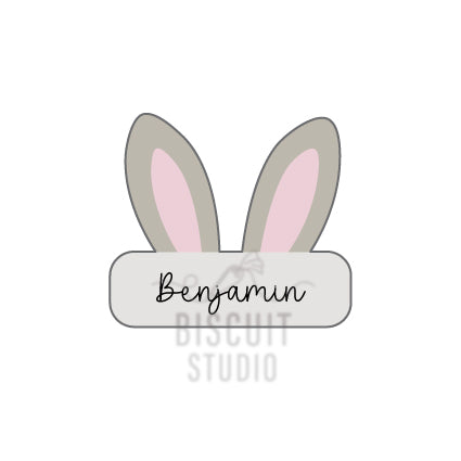Bunny Ears Plaque Cookie Cutter