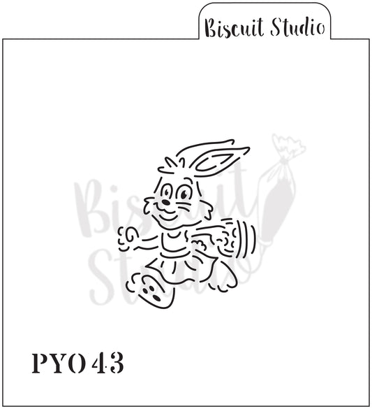 PYO Bunny Girl cookie stencil