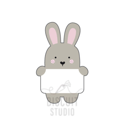 Bunny plaque cookie cutter