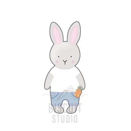 Tall Boy bunny Cookie Cutter – food safe PLA cookie cutter by Biscuit Studio