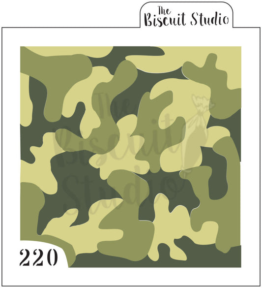 Camo background cookie stencils (3 stencils)