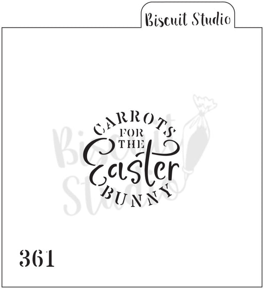 Carrots for the Easter Bunny cookie stencil