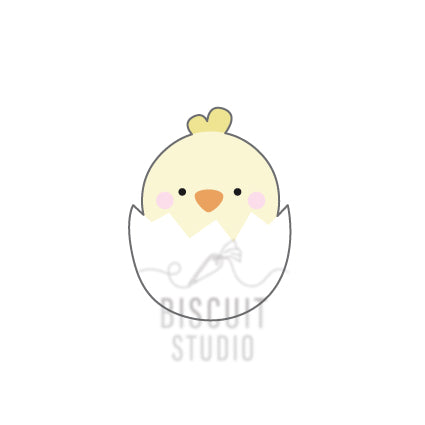 Chick In Egg Cookie Cutter – food safe PLA cookie cutter by Biscuit Studio