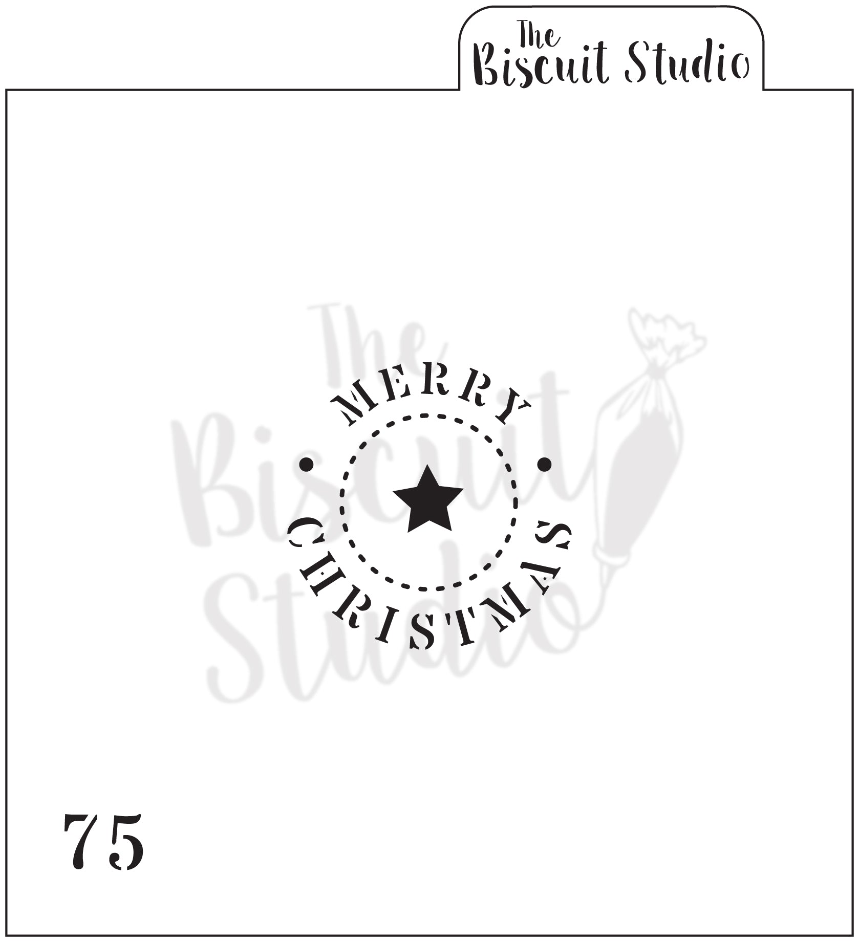 Christmas circle cookie stencil
