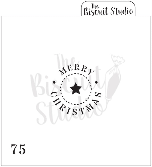 Christmas circle cookie stencil