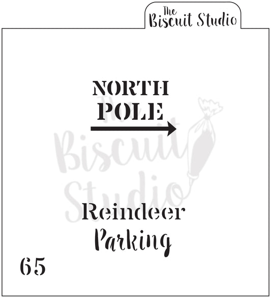 Christmas north pole sleigh rides cookie stencil