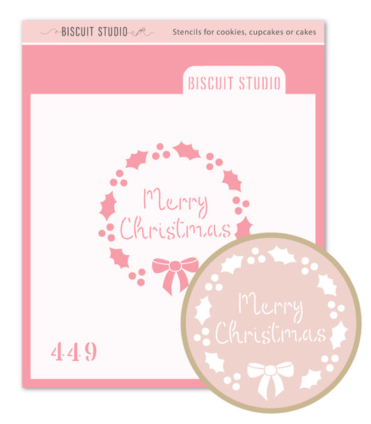 Christmas wreath Cookie Stencil