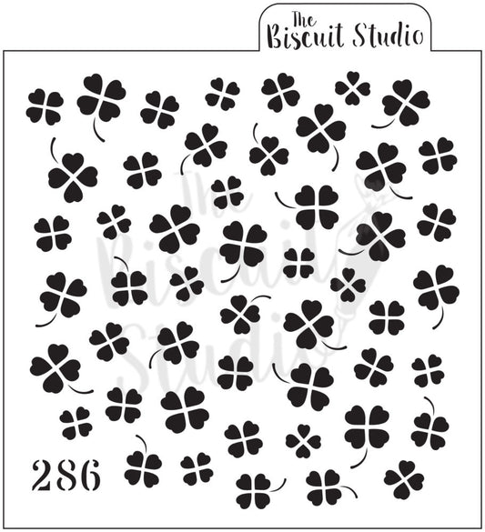 Irish clover background cookie stencil