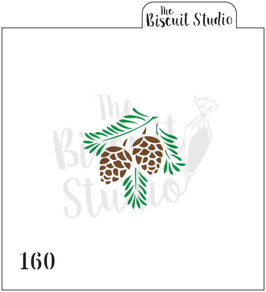 Pine cone cookie stencils (2 set)