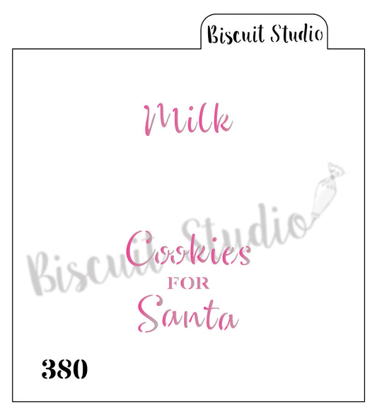 Cookies for Santa cookie stencil
