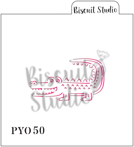PYO Crocodile cookie stencil