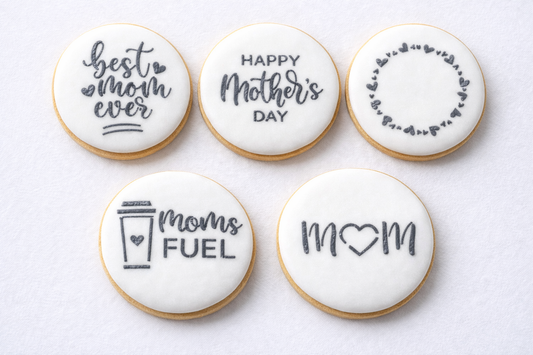 Mini Mother's Day cookie stencil set (pack of 5)