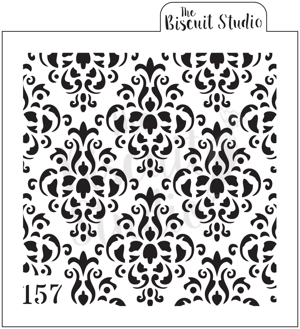Biscuit Studio | Damask Background cookie stencil (style 1) – biscuit ...