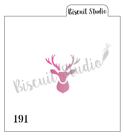 Deer Silhouette cookie stencil