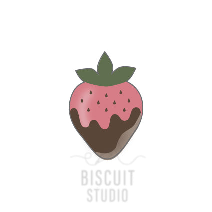 Dipped strawberry cookie cutter