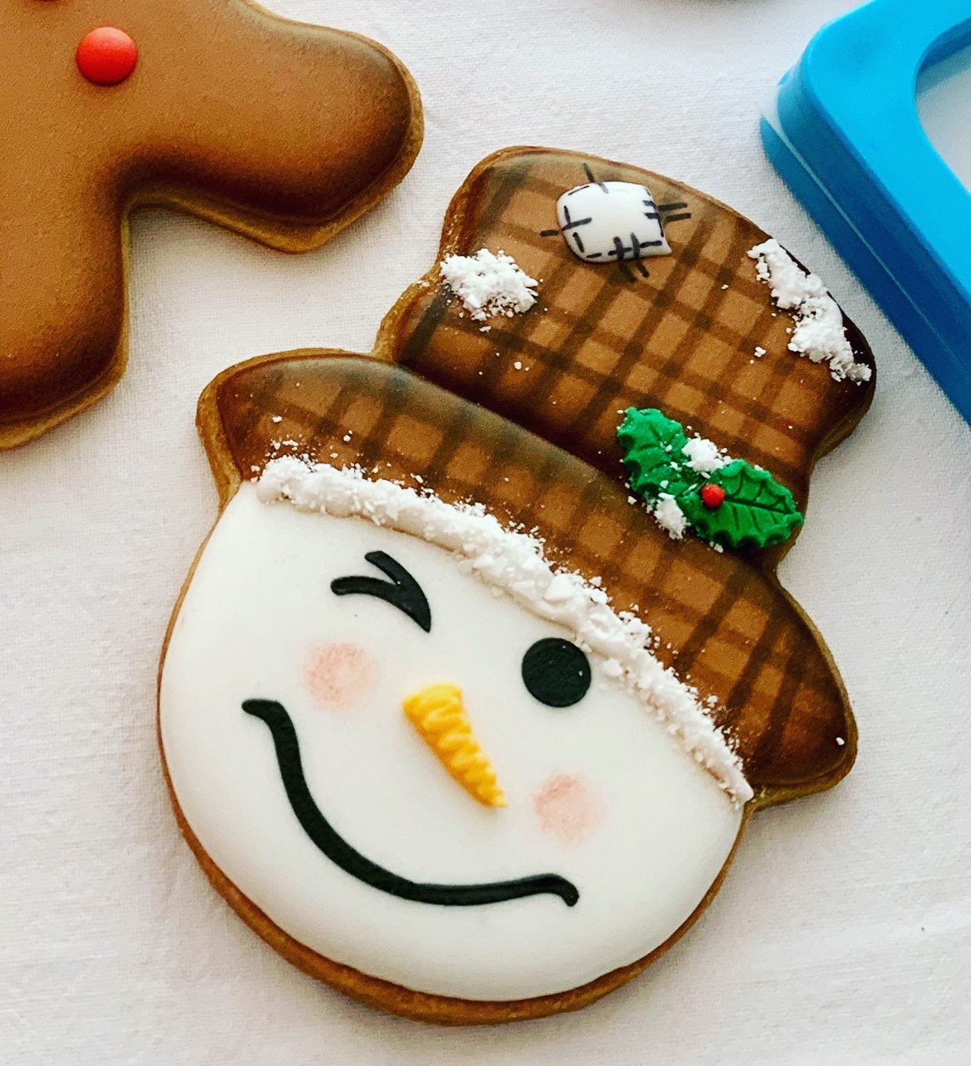 Large snowman face cookie stencils (2 set)