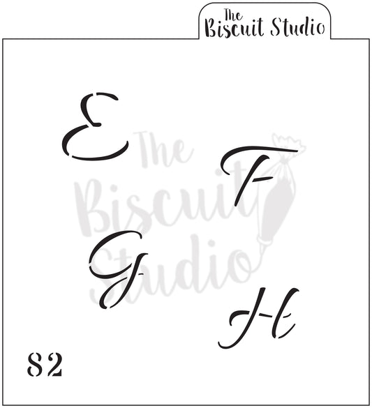 E F G H Cookie Stencil
