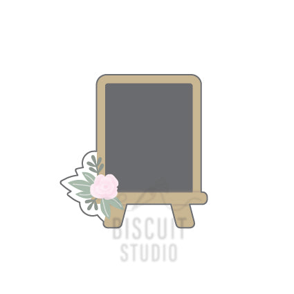 Floral Easel Cookie Cutter