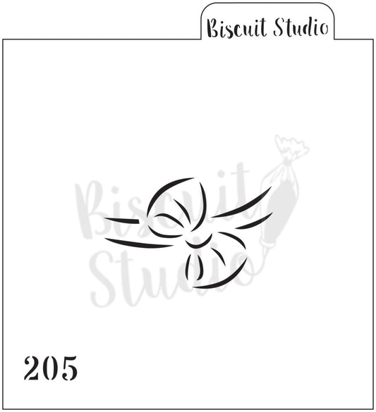 Easter egg bow cookie stencil
