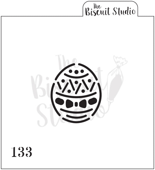 Easter egg decoration cookie stencil