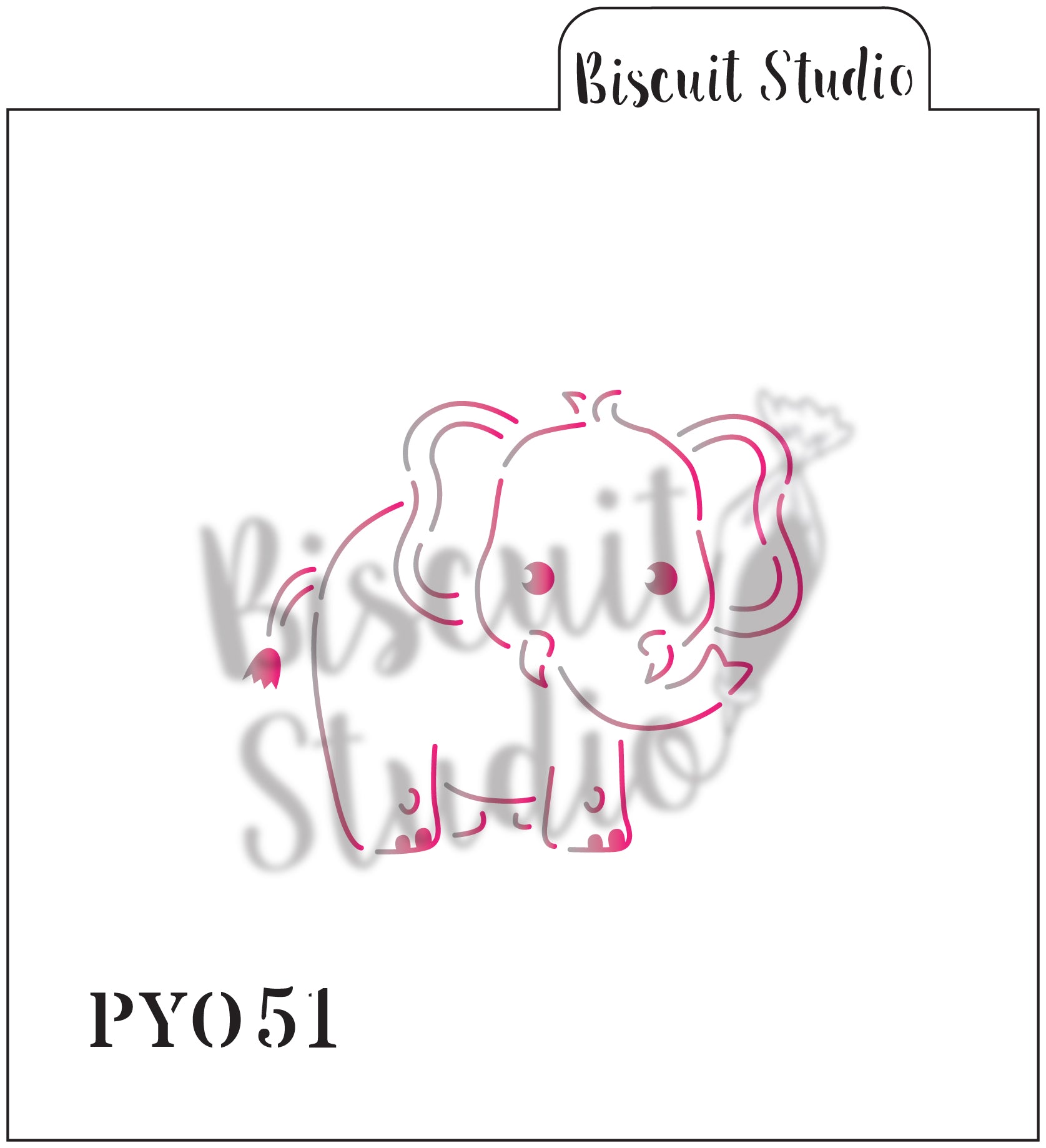 PYO Elephant cookie stencil