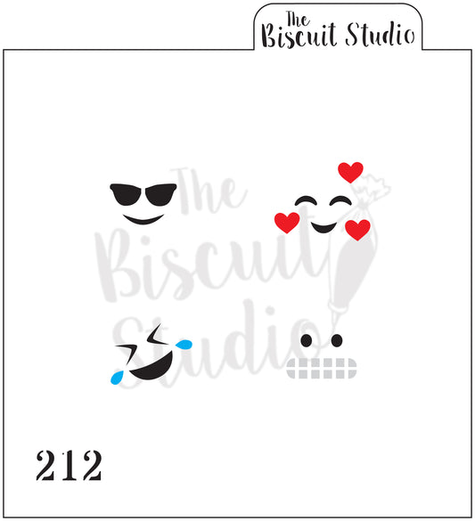 More Emoji's cookie stencil (2 set)