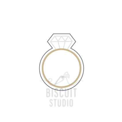 Engagement Ring Cookie Cutter by Biscuit Studio