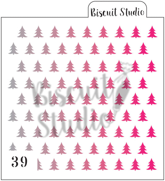 Fir tree background cookie stencil