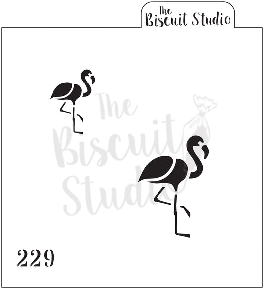 Flamingo silhouette cookie stencil