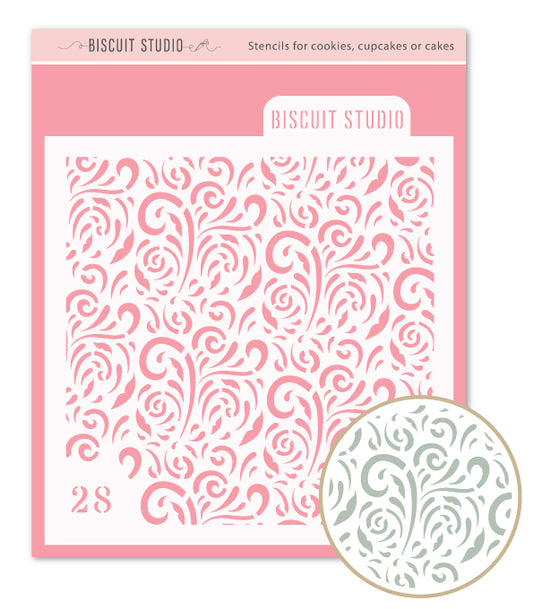 Floral Whispers Cookie Stencil