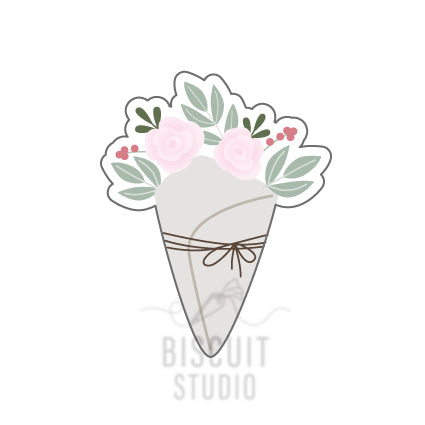 Floral bouquet cookie cutter
