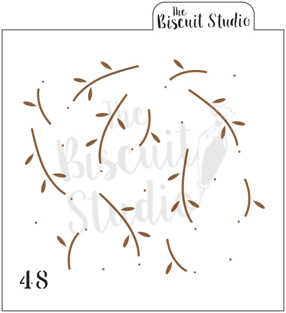 Flower & stalk cookie stencil (2 set)