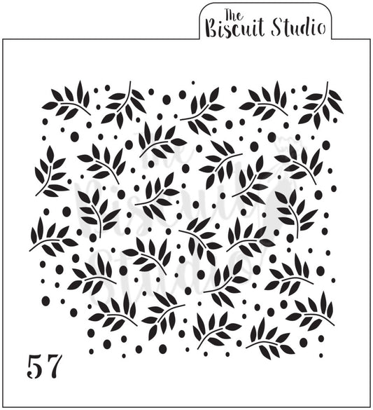 Forest Leaf cookie stencil