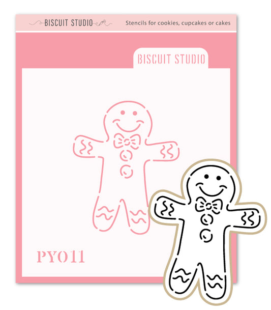 PYO Gingerbread man cookie stencil
